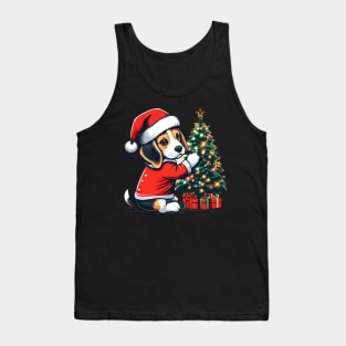 Beagle Dog Christmas Tank Top